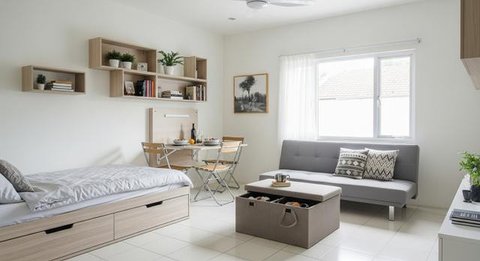 Desain Rumah Dalam Gang yang Terlihat Sempit dari Luar tapi Luas di Dalam/ Ilustrasi AI