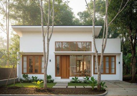 Desain Rumah Kecil ala Villa Pedesaan (Sumber: gemini.com)