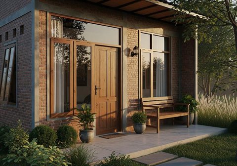 Desain Rumah Kecil ala Villa Pedesaan (Sumber: gemini.com)