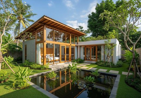 Desain Rumah Kecil ala Villa Pedesaan (Sumber: gemini.com)