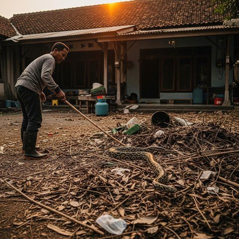 Ular Masuk Rumah (created by AI)