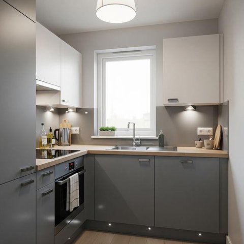 Desain Dapur Mini 22 Meter (Image by Gemini AI)