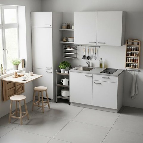 Desain Dapur Mini 22 Meter (Image by Gemini AI)
