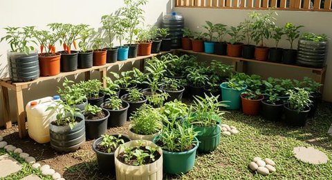 Ide Kebun Sayur Minimalis Belakang Rumah Modal Rp 300 Ribu/AI