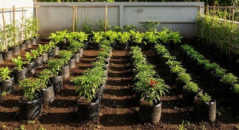 Ide Kebun Sayur Minimalis Belakang Rumah Modal Rp 300 Ribu/AI