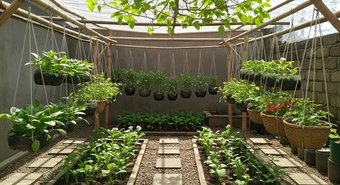 Ide Kebun Sayur Minimalis Belakang Rumah Modal Rp 300 Ribu/AI