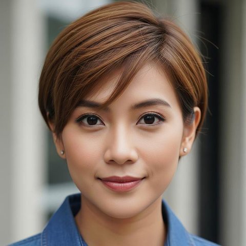 Model Rambut Pendek Wanita Sesuai Bentuk Wajah Lonjong/AI