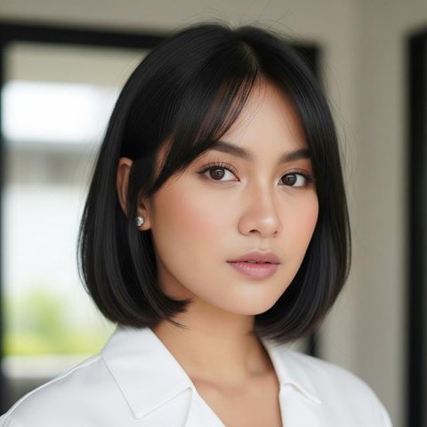 Model Rambut Pendek Wanita Sesuai Bentuk Wajah Lonjong/AI