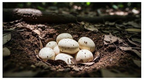 Ilustrasi sarang atau lubang ular. [Foto: Gemini]