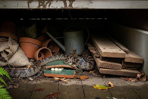 Ilustrasi sarang atau lubang ular. [Foto: Gemini]