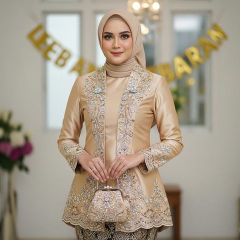 Model Baju Kurung Wanita Modern Lebaran 2026 (Image by Gemini AI)