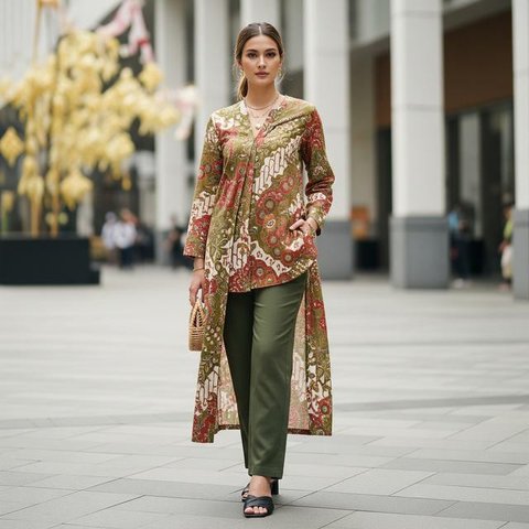 Model Baju Kurung Wanita Modern Lebaran 2026 (Image by Gemini AI)