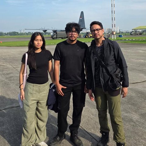 Muthia Nadhira istri Ferry Irwandi ikut jadi relawan banjir Sumatera. [IG: @jovialdalopez]