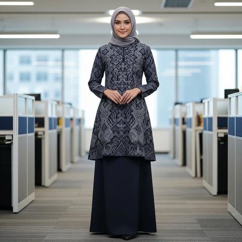 Model Gamis 3 Dunia (Image by Gemini AI)