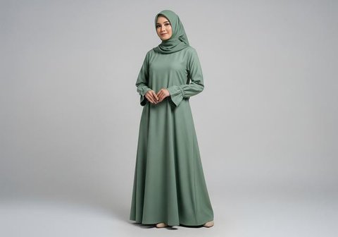 Ide Model Gamis Simple untuk Kelompok Pengajian (Sumber: gemini.com)