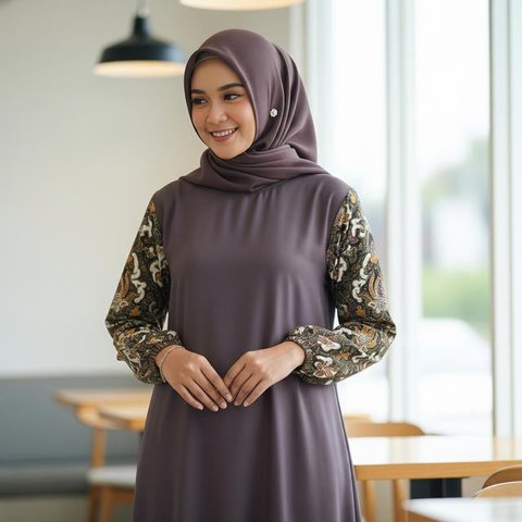 Model Gamis 3 Dunia (Image by Gemini AI)