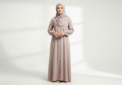 Ide Model Gamis Simple untuk Kelompok Pengajian (Sumber: gemini.com)