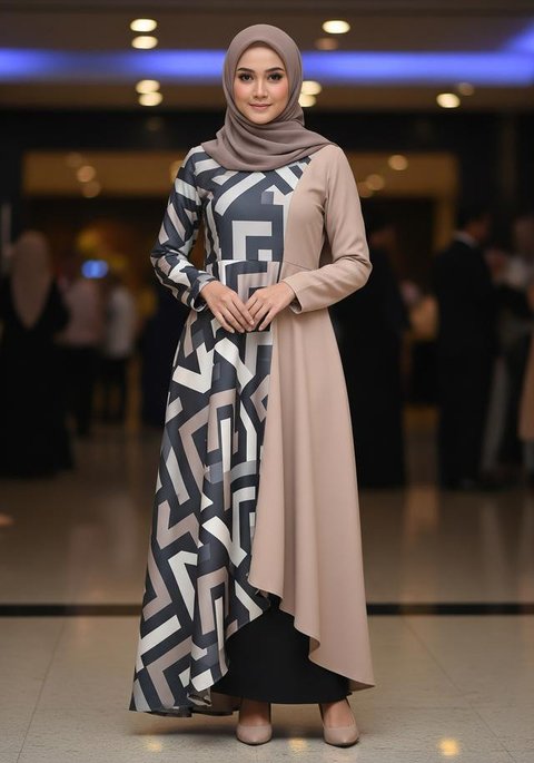 Model Gamis 3 Dunia (Image by Gemini AI)