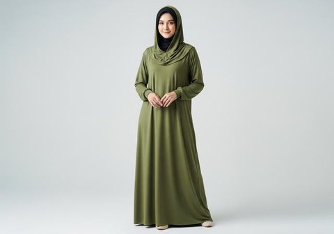 Ide Model Gamis Simple untuk Kelompok Pengajian (Sumber: gemini.com)