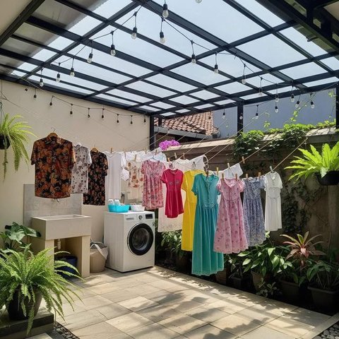 Konsep Semi-Outdoor dengan Atap Transparan. Foto: Gemini