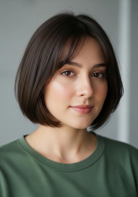 Model Rambut Wanita Pendek Tanpa Layer yang Tetap Stylish/ Ilustrasi AI