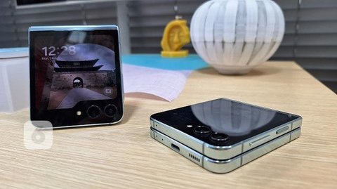 Samsung Galaxy S23 Ultra 5G dirilis dalam empat varian warna; Green, Cream, Phamtom Black, Lavender (Liputan6.com/ Agustin Setyo W).