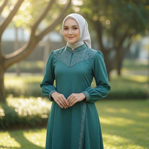 Tren Warna Gamis Lebaran 2026 yang Instagramable (Image by Gemini AI)