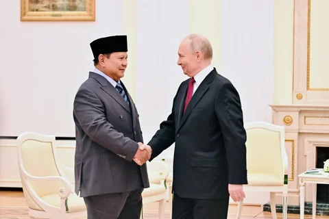 Prabowo melakukan pertemuan bilateral dengan Presiden Putin di Istana Kremlin, Moskow, Rabu (10/12/2025).