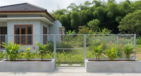 Tips Memilih Desain Pagar Minimalis Anti-Ular yang Aman dan Tetap Estetik/ Ilustrasi AI