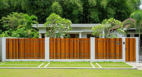 Tips Memilih Desain Pagar Minimalis Anti-Ular yang Aman dan Tetap Estetik/ Ilustrasi AI