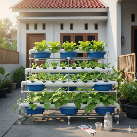 Model Kebun Sayur yang Bisa Tumpang Sari (created by AI)