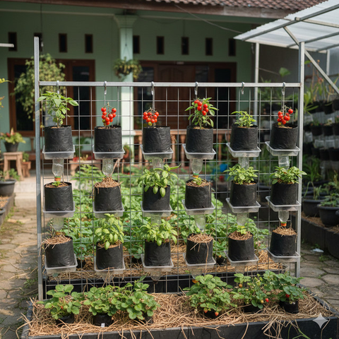 Model Kebun Sayur yang Bisa Tumpang Sari (created by AI)