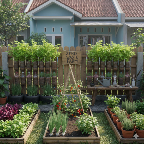 Model Kebun Sayur yang Bisa Tumpang Sari (created by AI)