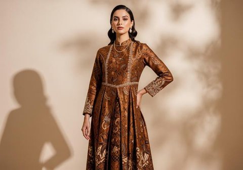 Gamis Batik Brokat Rich Rown (Image by Gemini AI)