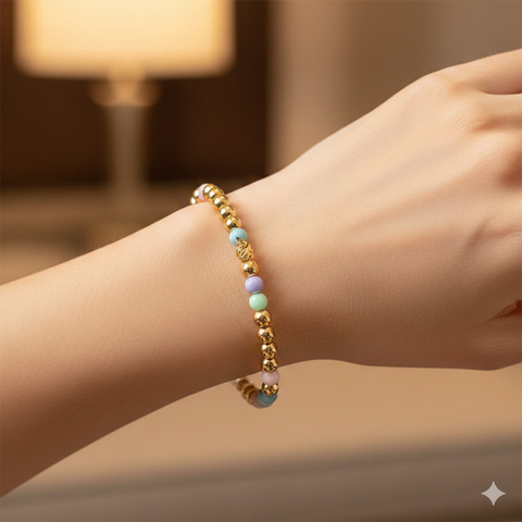 Model Gelang Emas Bola-Bola yang Manis untuk Acara Resmi (created by AI)