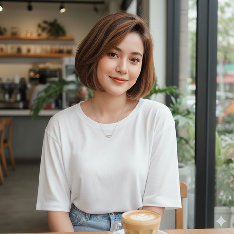 Potongan Rambut Wanita Pendek untuk Rambut Mengembang (Foto: Gemini AI)