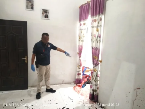 polisi olah tkp pasturi di lampung tewas