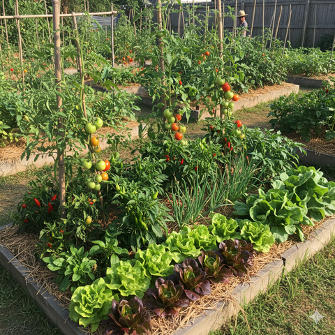 Kebun Tumpang Sari (Intercropping) di Bedengan Kecil