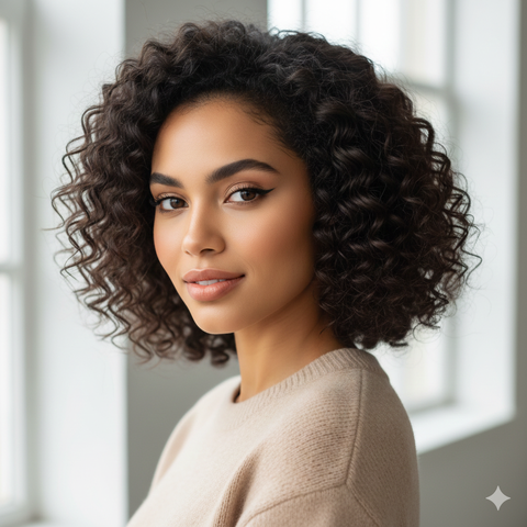 Gaya Rambut Curly Bob Terdefinisi