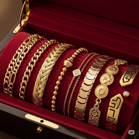 Model Satu Set Perhiasan Emas Padi