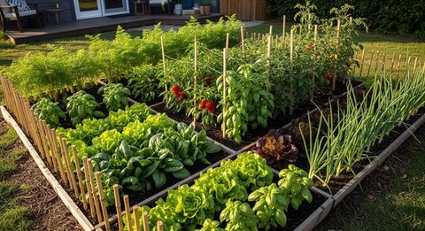 7 Model Kebun Sayur Polikultur untuk Rumah Kecil: Hemat Lahan, Rapi, dan Mudah Dirawat (foto: Gemini AI)