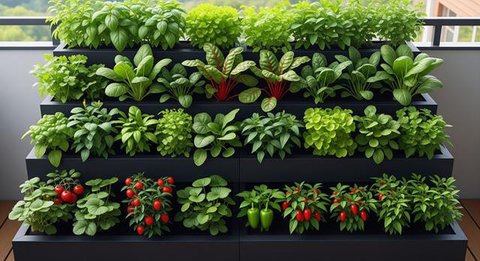 7 Model Kebun Sayur Polikultur untuk Rumah Kecil: Hemat Lahan, Rapi, dan Mudah Dirawat (foto: Gemini AI)