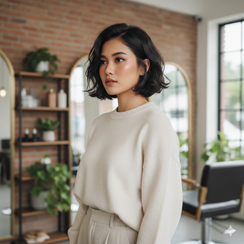 Model Rambut Wanita Pendek Cepak (created by AI)