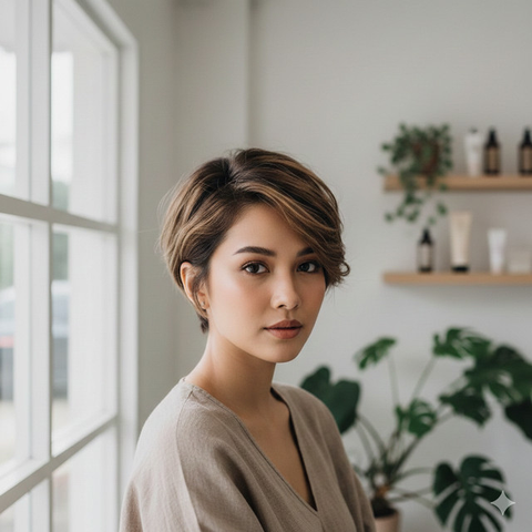 Model Rambut Wanita Pendek Cepak (created by AI)