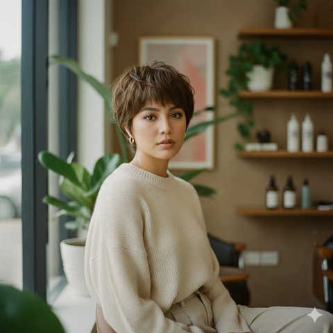 Model Rambut Wanita Pendek Cepak (created by AI)