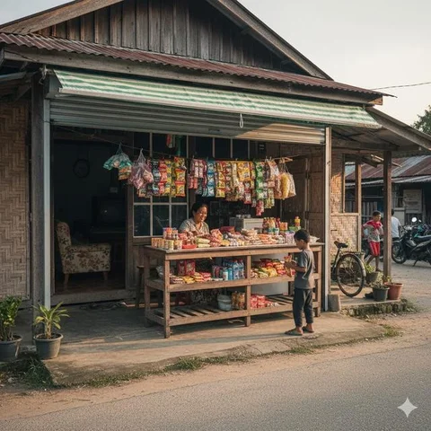 usaha depan rumah (created by AI)