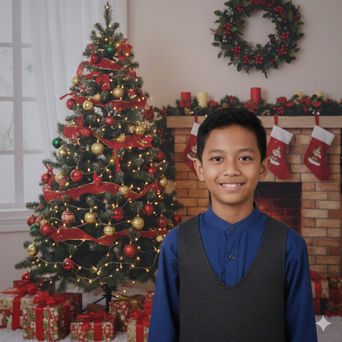 Model Baju Anak Laki-Laki untuk Acara Natal (Foto: Reve Art AI)