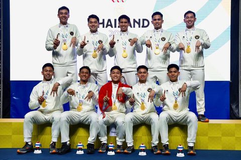 Tim bulutangkis putra Indonesia meraih medali emas SEA Games 2025. (PBSI)