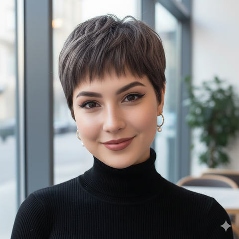 Rambut Short Crop with Fringes