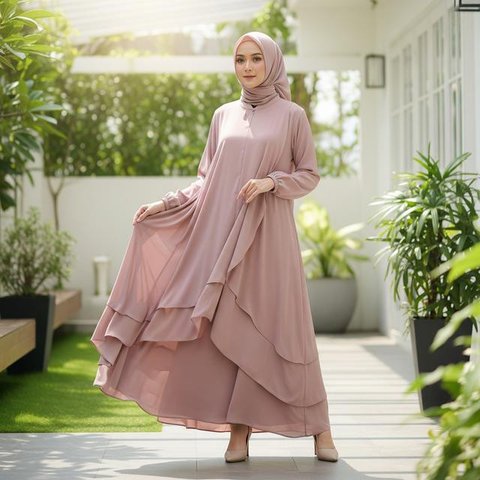 Model Gamis Longgar yang Tidak Panas/AI